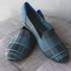 Rothy's Navy Plaid Loafer size 7